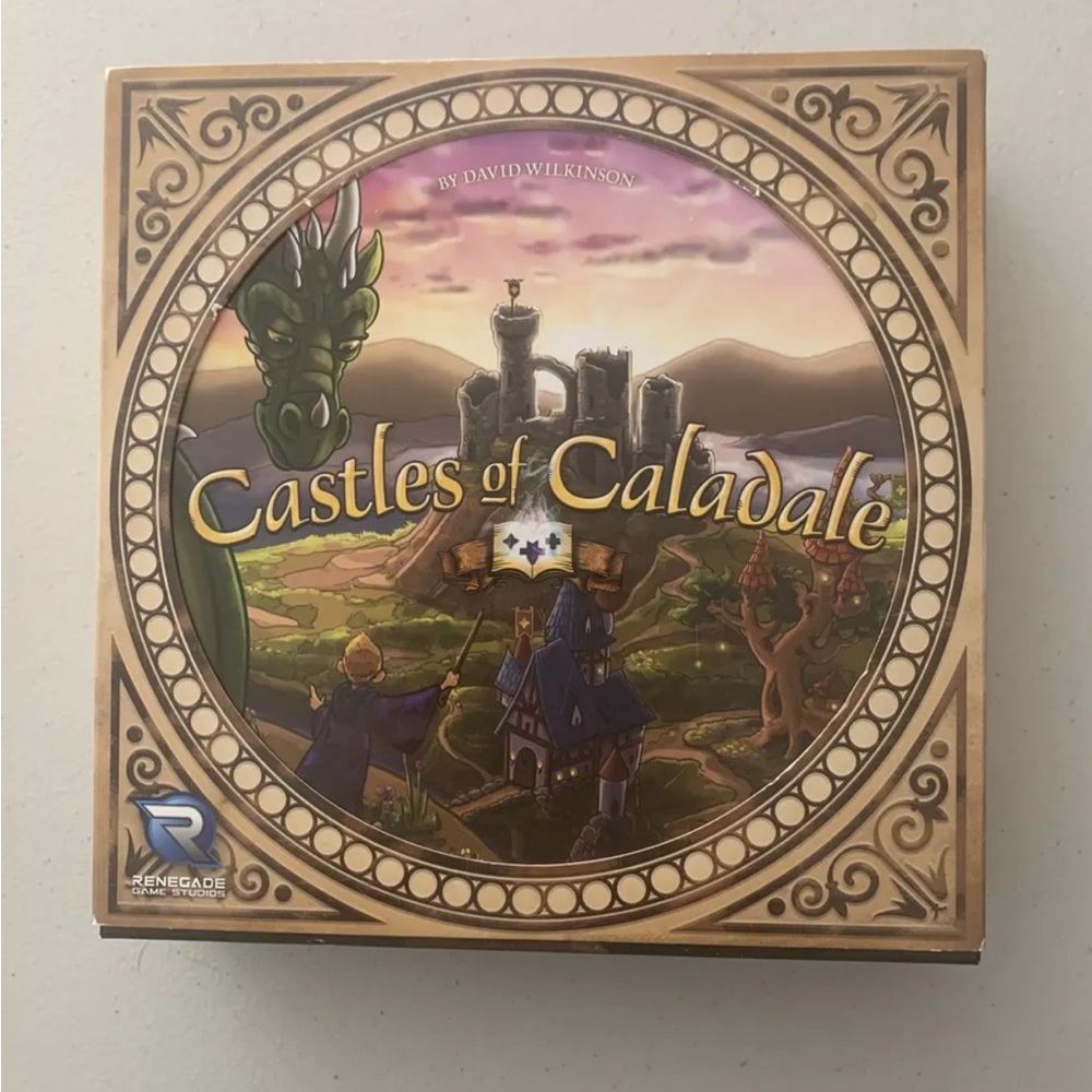Castles of Caladale Board Game building fantasy gnomes mushroom fairy goblin